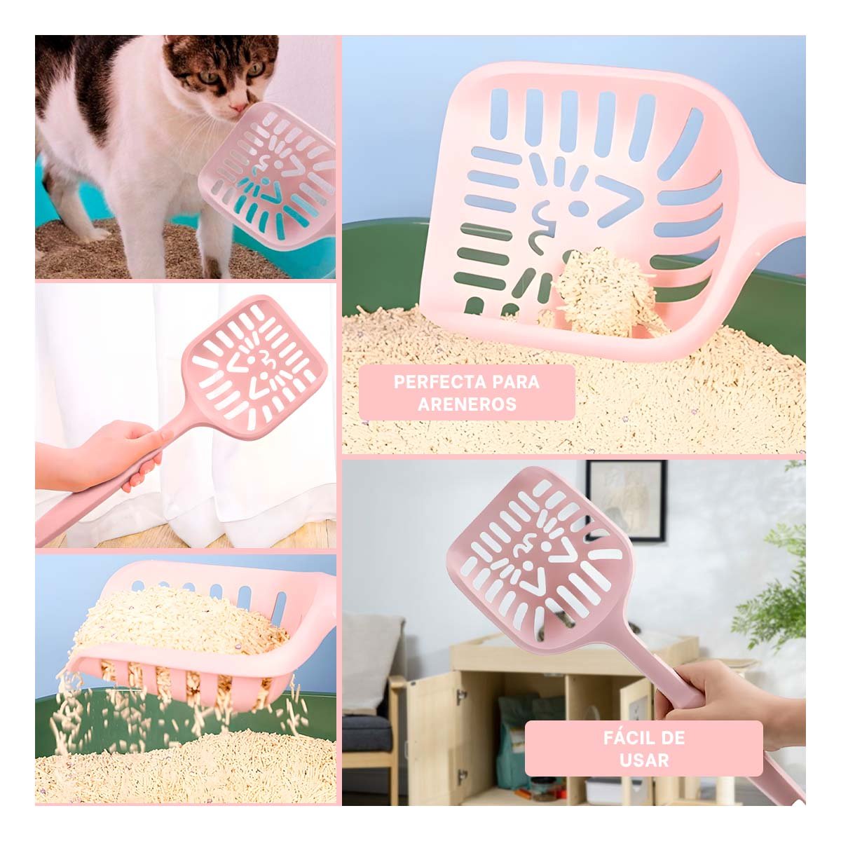 PACK12 COMPLEMENTO HIGIENICO PARA MASCOTAS CARA DE GATO ROSADO PASTEL Y+PAPEL REGALO - 2