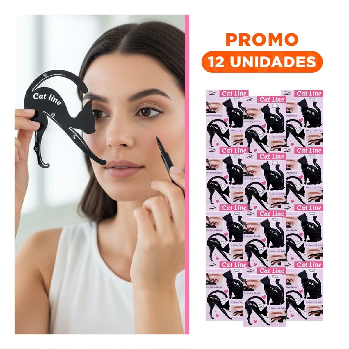 PACK12 COMPLEMENTO PORTATIL NEGRO PARA DELINEADO DE OJOS COMODO Y+REGALO STICKER - 1