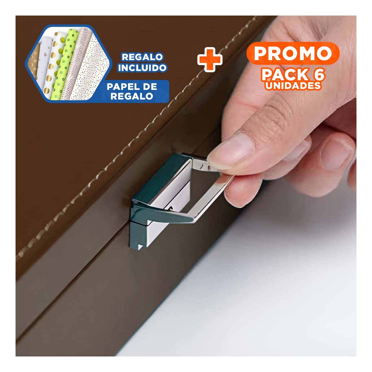 PACK6 CAJA ORGANIZADORA PROFESIONAL MARRON PARA JOYERO 2 NIVELES DURADERA SEGURA Y+PAPEL REGALO - 1