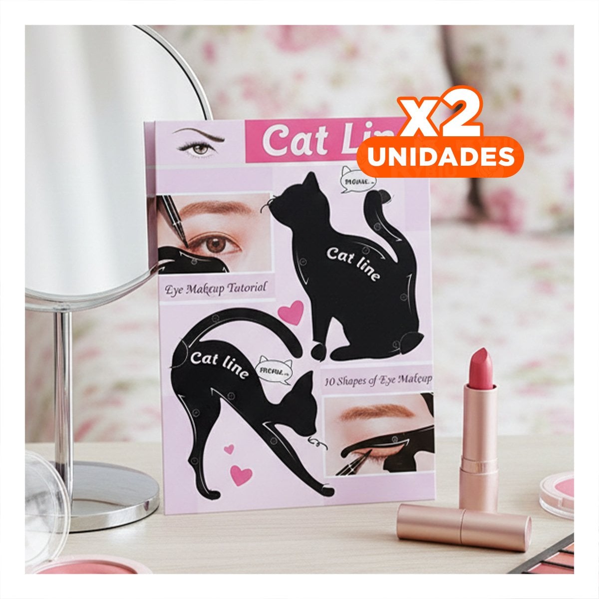 PACK2 HERRAMIENTA PROFESIONAL NEGRO PARA DELINEADO DE OJOS ALTA CALIDAD Y+REGALO STICKER - 1
