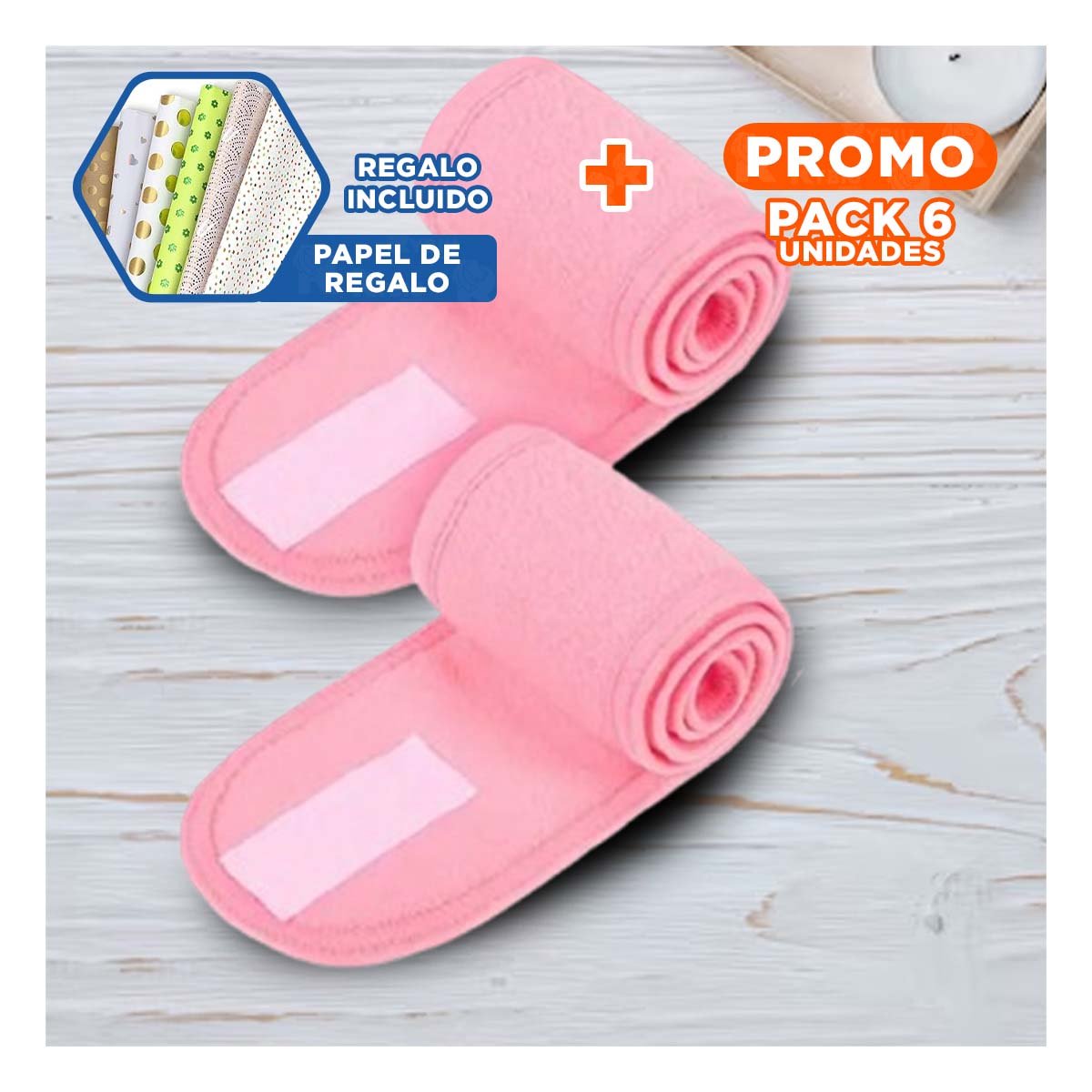PACK6 SOPORTE PROFESIONAL ROSADO AJUSTABLE PARA SPA 60X8,5CM ALTA CALIDAD Y+PAPEL REGALO - 1