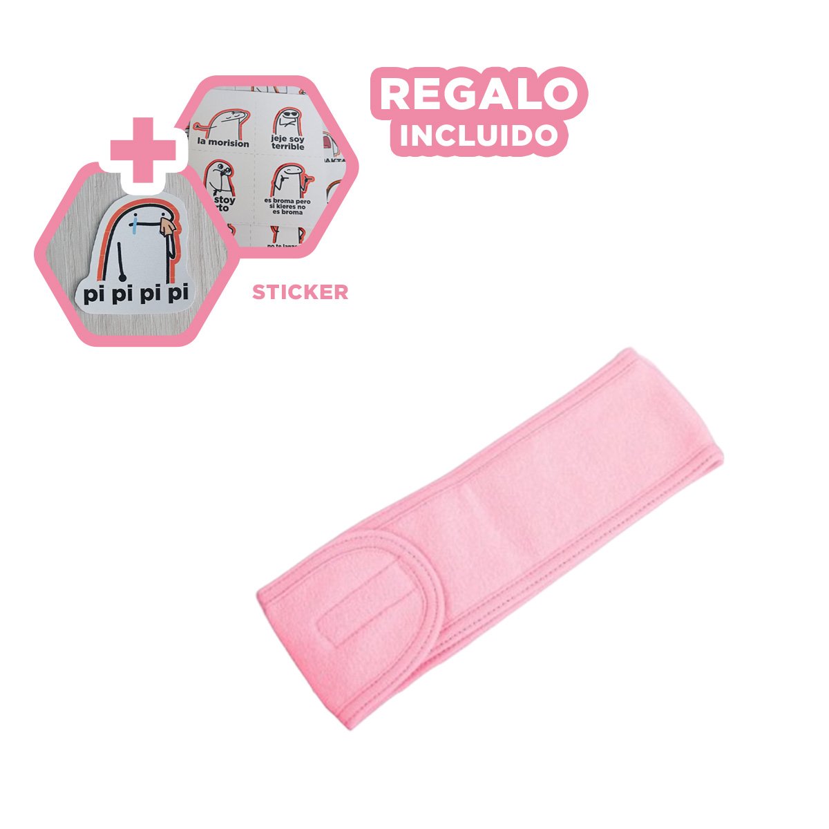 BANDA COMPACTA ROSADO AJUSTABLE PARA SPA 60X8,5CM FACIL DE USAR DIARIO Y+REGALO STICKER - 1