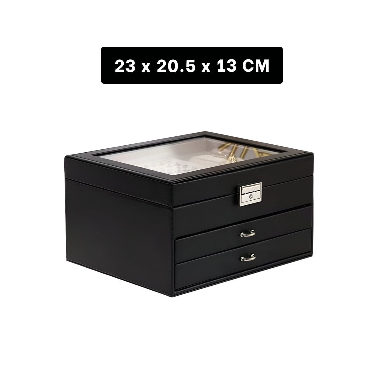 ORGANIZADOR NEGRO PARA JOYERO 3 NIVELES RESISTENTE Y PRACTICO PARA USO DIARIO - 4
