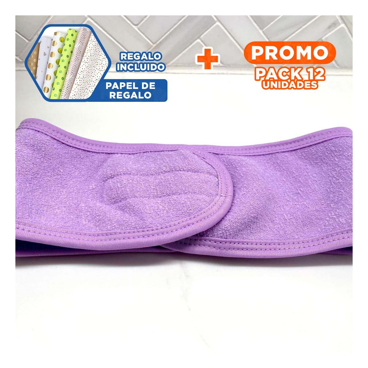 PACK12 COMPLEMENTO COMPACTO MORADO AJUSTABLE PARA SPA 60X8,5CM FACIL Y+PAPEL REGALO - 1