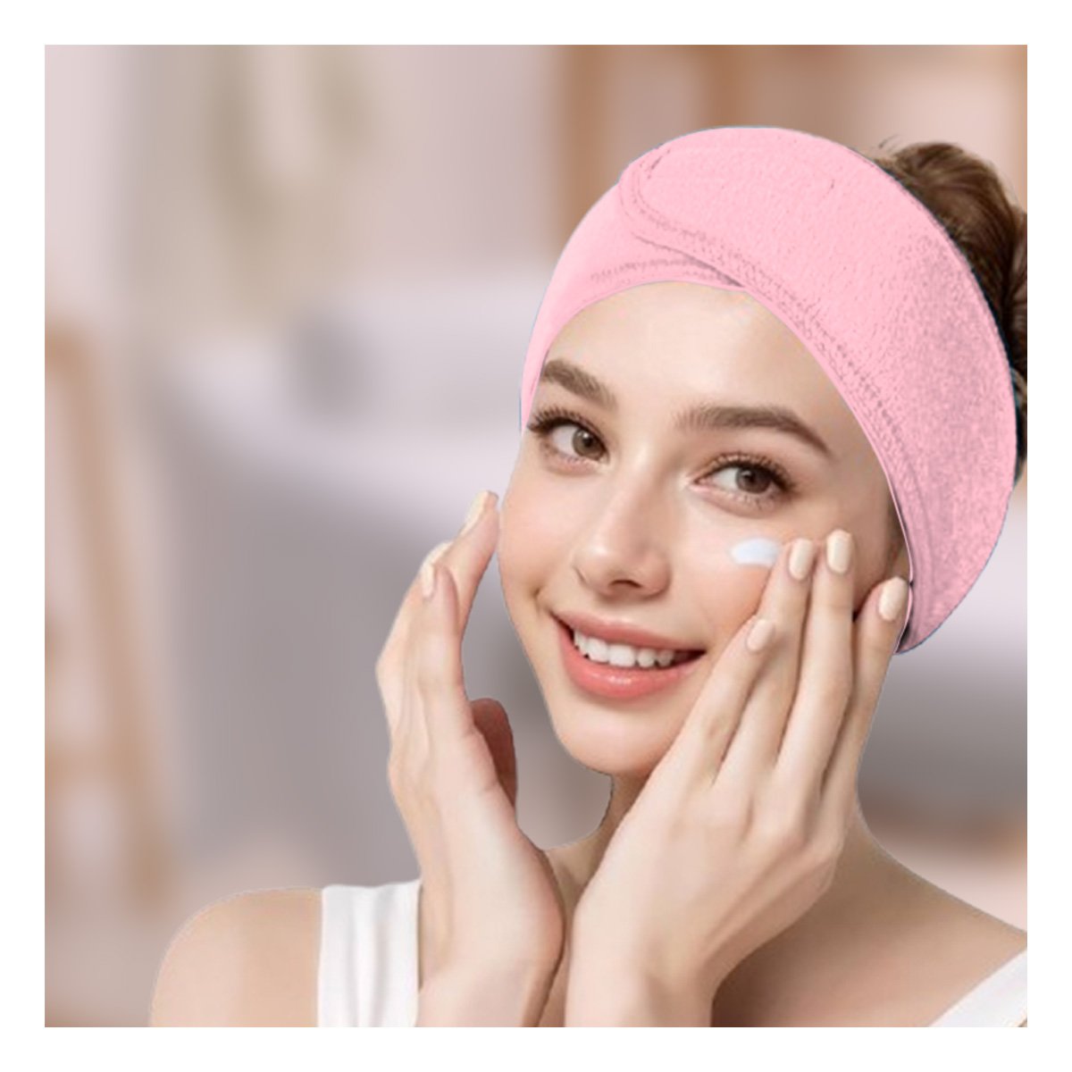 BANDA ROSADO AJUSTABLE PARA SPA 60X8,5CM SUAVE Y RESISTENTE DIARIO - 2