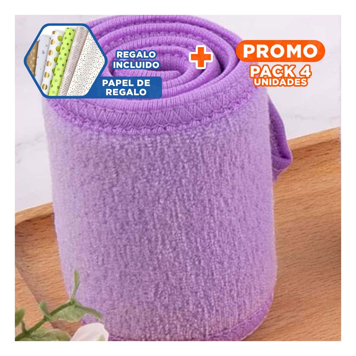 PACK4 SOPORTE MANUAL MORADO AJUSTABLE PARA SPA 60X8,5CM PRACTICO Y+PAPEL REGALO - 1