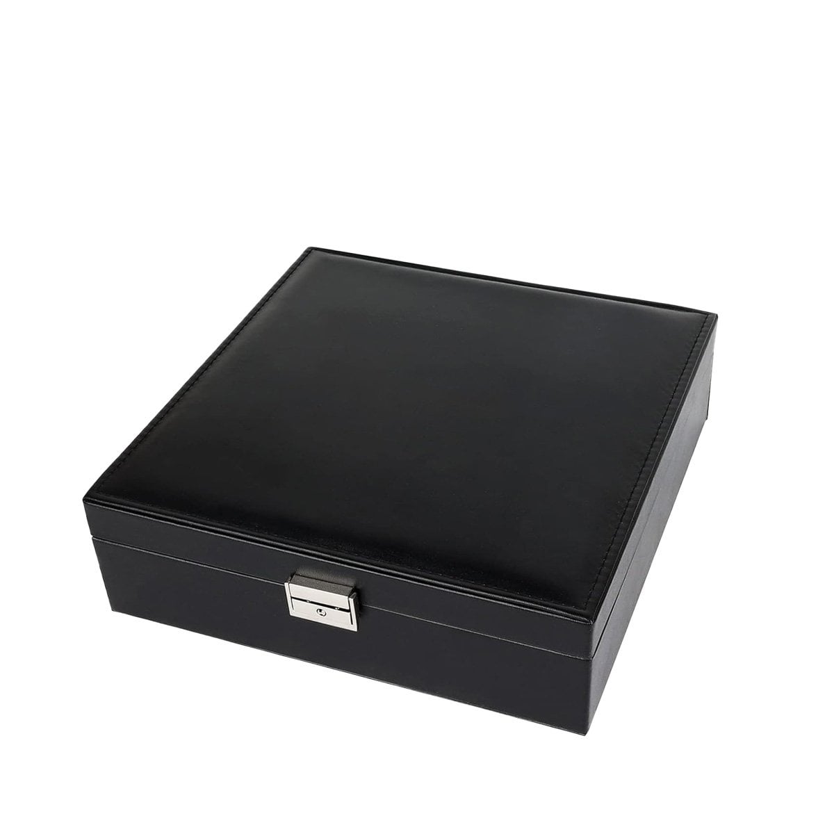PACK6 CAJA ORGANIZADORA PORTATIL NEGRO PARA JOYERO 2 NIVELES INTERIORES LIGERA Y+REGALO STICKER - 2