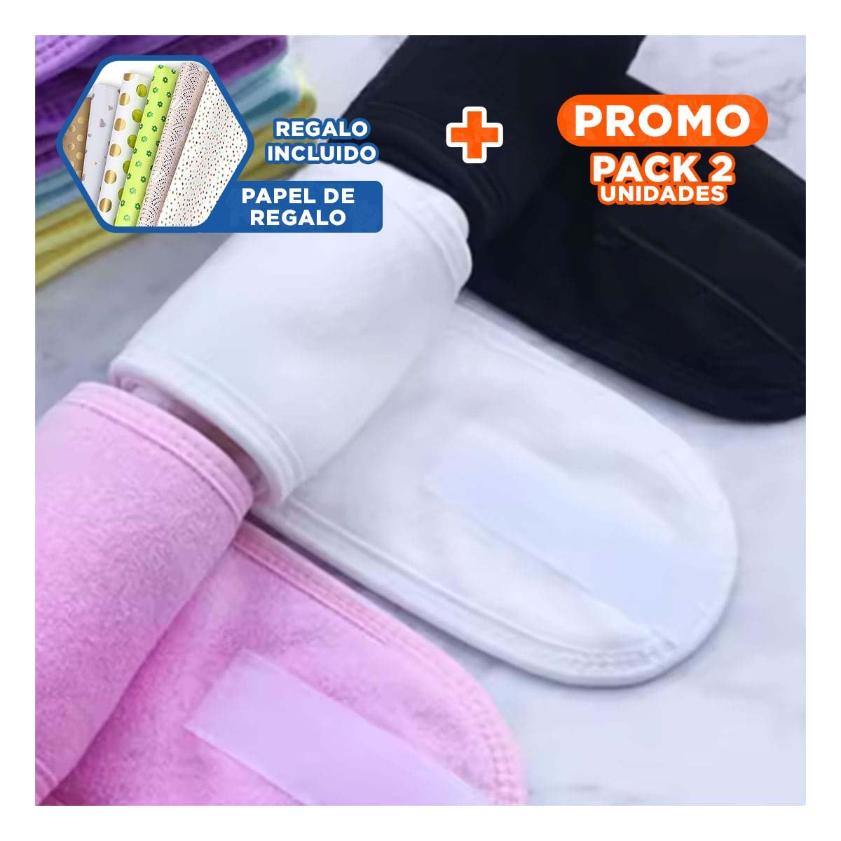 PACK2 SUJETADOR PORTATIL BLANCO AJUSTABLE PARA SPA 60X8,5CM COMODO Y+PAPEL REGALO - 1