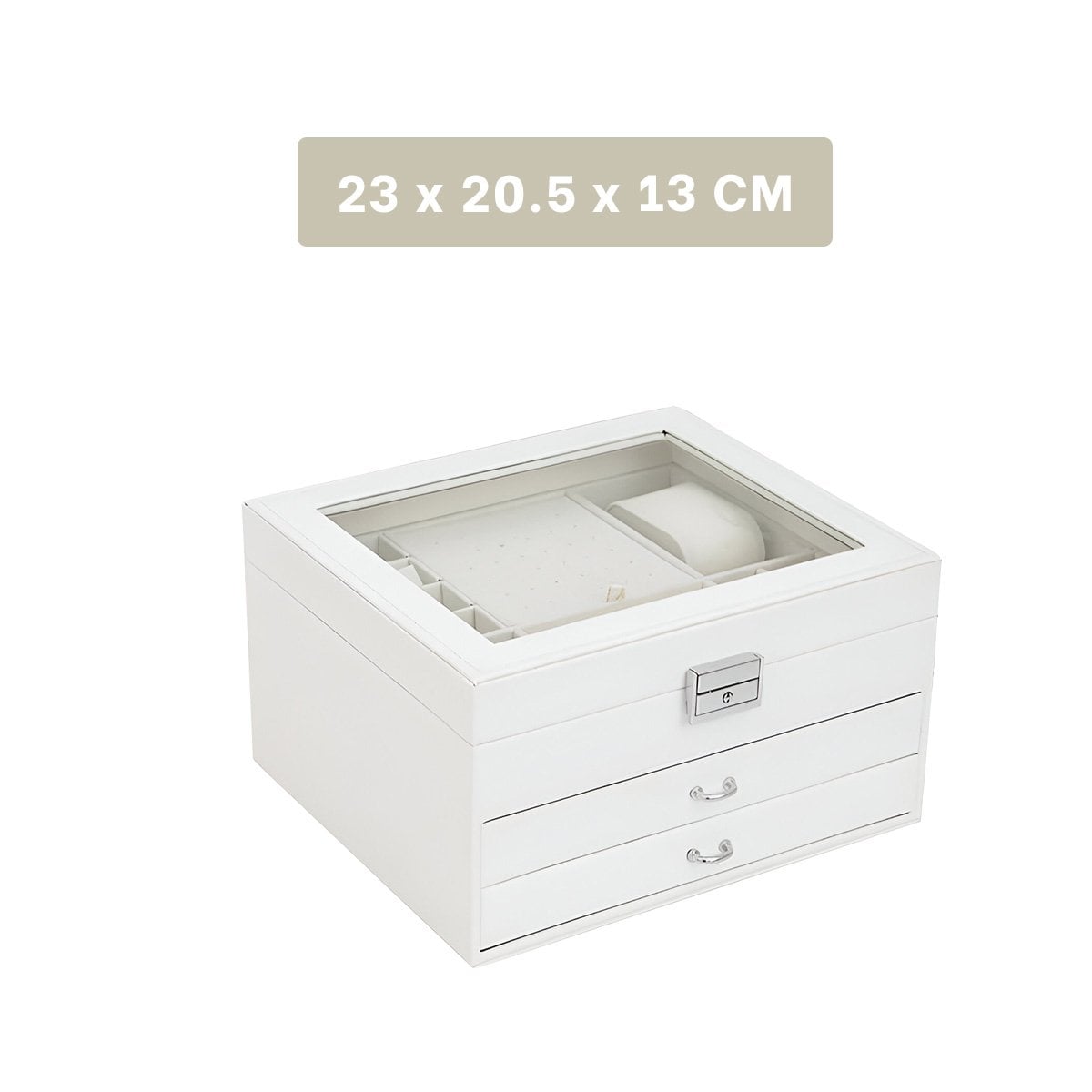 ORGANIZADOR BLANCO PARA JOYERO 3 NIVELES RESISTENTE Y PRACTICO PARA USO DIARIO - 4