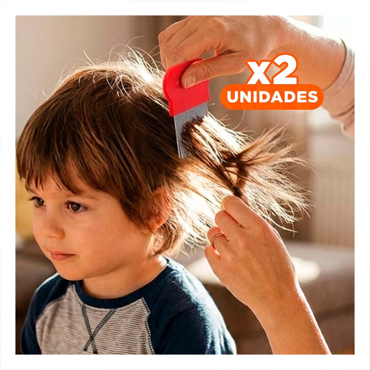 PACK2 HERRAMIENTA PORTATIL ROJO PARA PIOJOS Y LIENDRES COMODA Y DURADERA Y+REGALO STICKER - 1