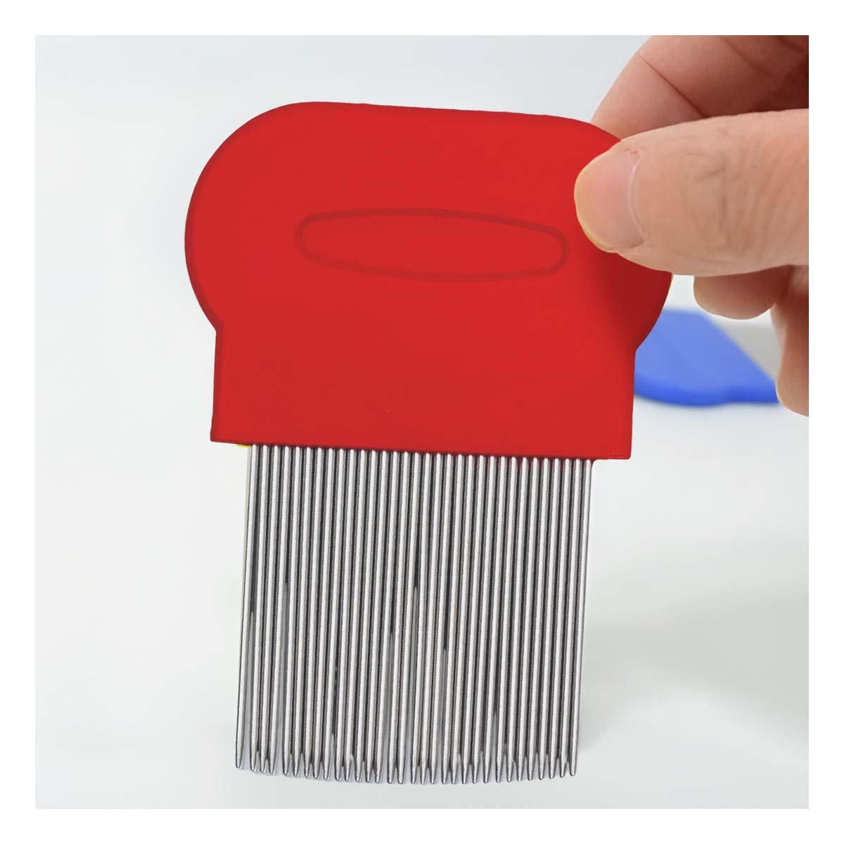 PACK2 HERRAMIENTA PORTATIL ROJO PARA PIOJOS Y LIENDRES COMODA Y DURADERA Y+REGALO STICKER - 5