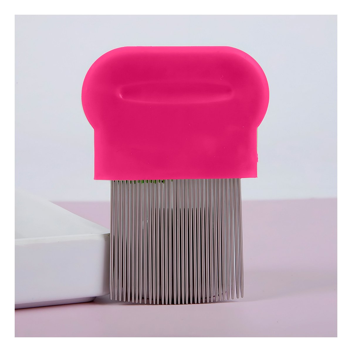 PACK6 PEINE COMPACTO FUCSIA PARA PIOJOS Y LIENDRES FACIL DE USAR Y+PAPEL REGALO - 5