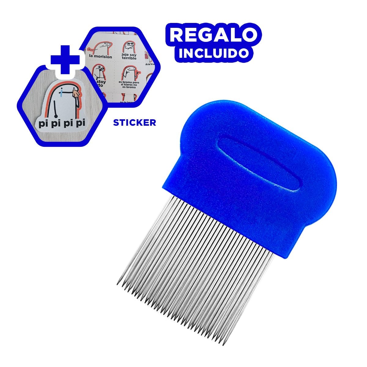 APLICADOR COMPACTO AZUL PARA PIOJOS Y LIENDRES FACIL DE USAR EN HOGAR Y+REGALO STICKER - 1