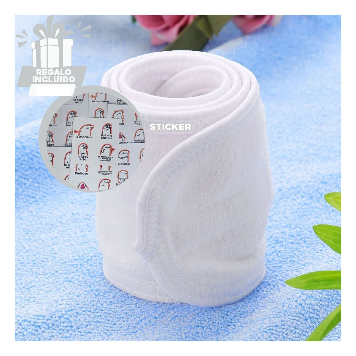 BANDA COMPACTA BLANCO AJUSTABLE PARA SPA 60X8,5CM FACIL DE USAR DIARIO Y+REGALO STICKER - 1