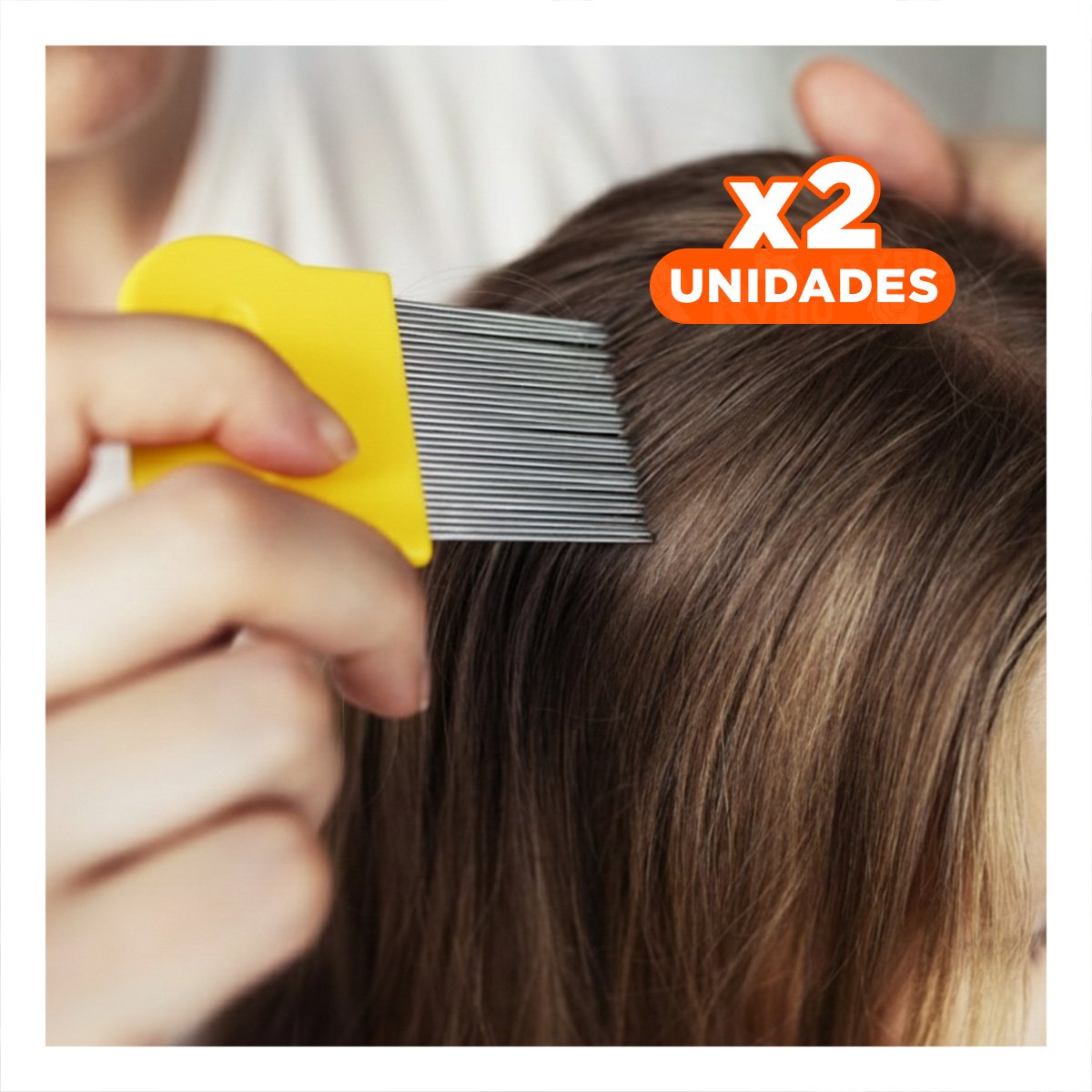PACK2 HERRAMIENTA PORTATIL AMARILLO PARA PIOJOS Y LIENDRES COMODA Y DURADERA Y+REGALO STICKER - 1