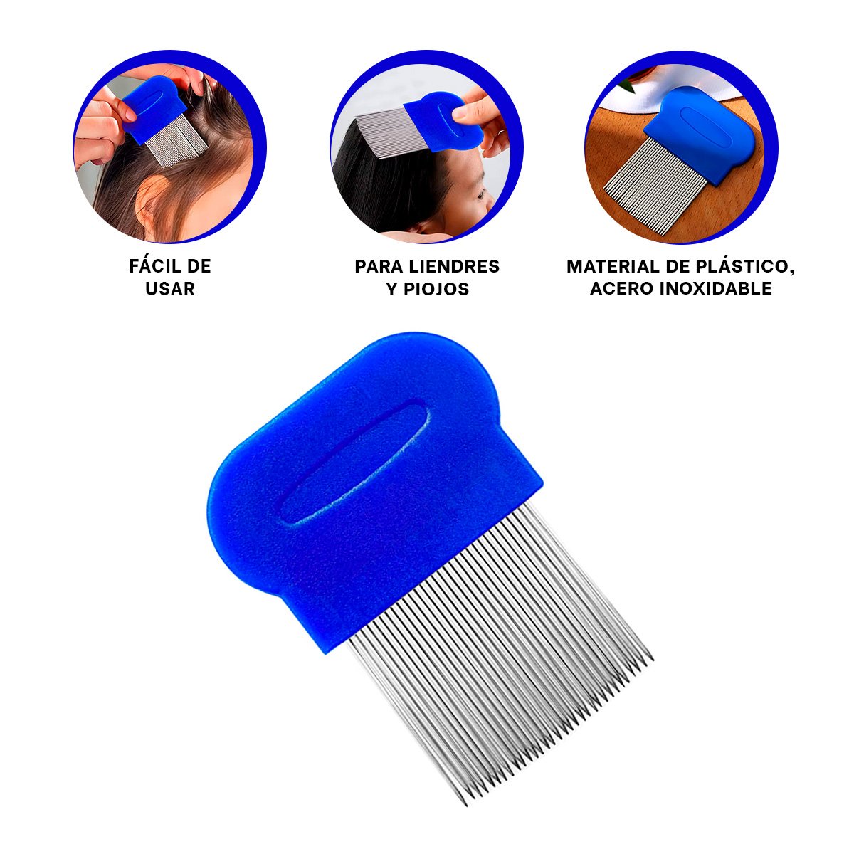 APLICADOR AZUL PARA PIOJOS Y LIENDRES RESISTENTE Y PRACTICO EN CASA - 3