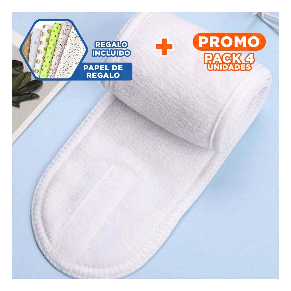 PACK4 SOPORTE MANUAL BLANCO AJUSTABLE PARA SPA 60X8,5CM PRACTICO Y+PAPEL REGALO - 1