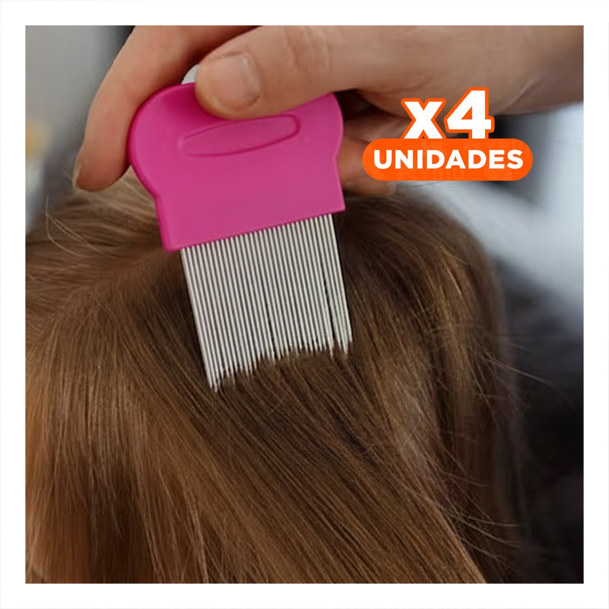 PACK4 PEINE PARA PIOJOS Y LIENDRES FUCSIA RESISTENTE Y COMODO EN CASA - 1