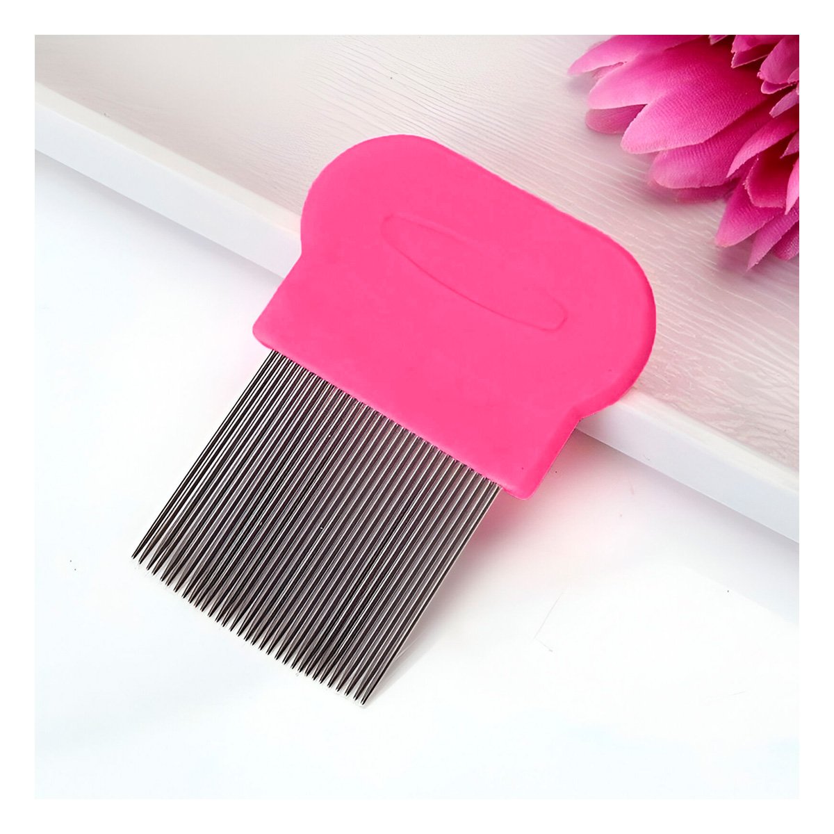 PACK4 PEINE PARA PIOJOS Y LIENDRES FUCSIA RESISTENTE Y COMODO EN CASA - 2