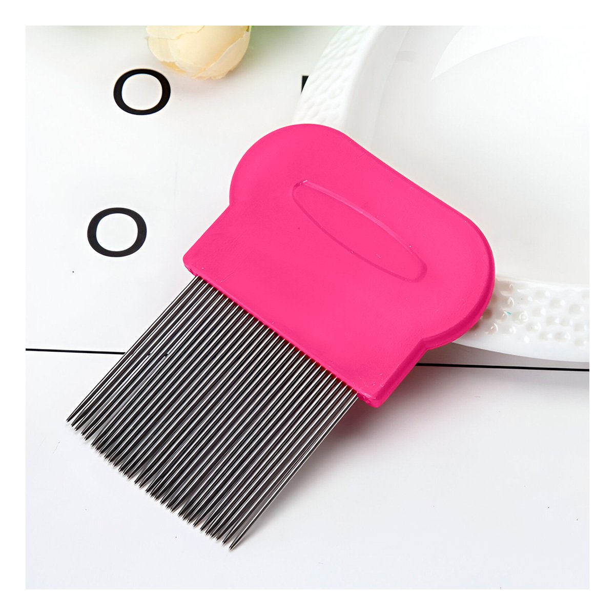 PACK4 PEINE PARA PIOJOS Y LIENDRES FUCSIA RESISTENTE Y COMODO EN CASA - 5