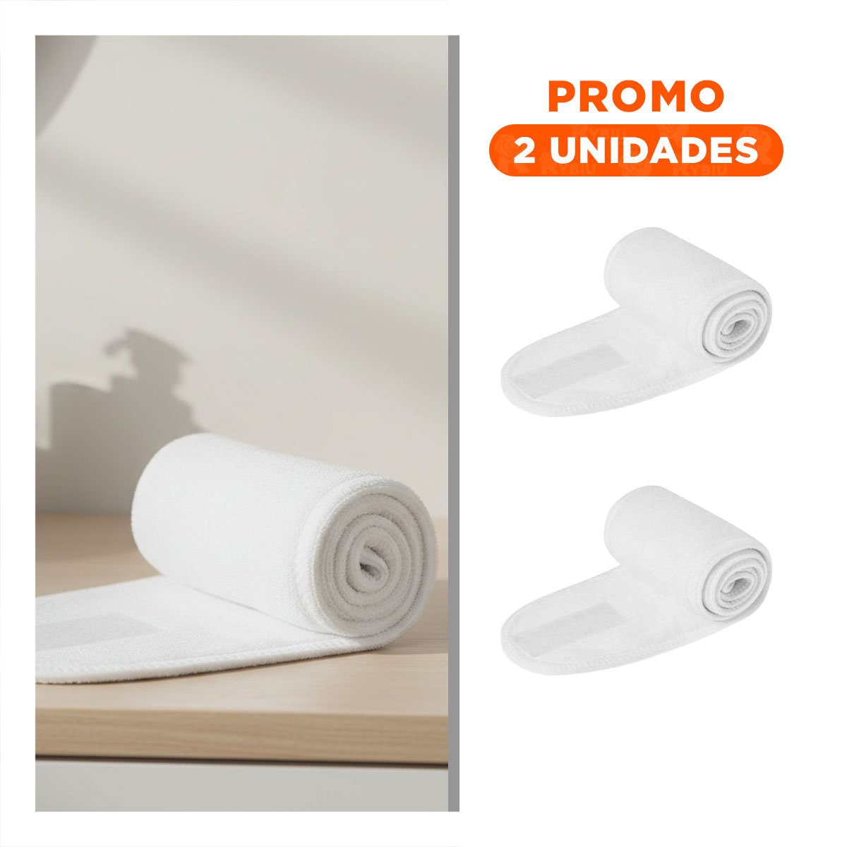 PACK2 SUJETADOR COMPACTO BLANCO AJUSTABLE PARA SPA 60X8,5CM FACIL - 1