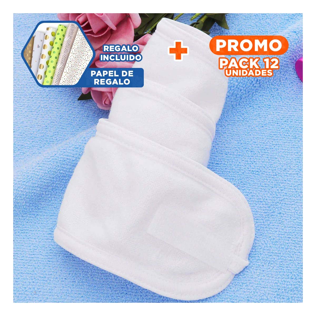 PACK12 COMPLEMENTO COMPACTO BLANCO AJUSTABLE PARA SPA 60X8,5CM FACIL Y+PAPEL REGALO - 1