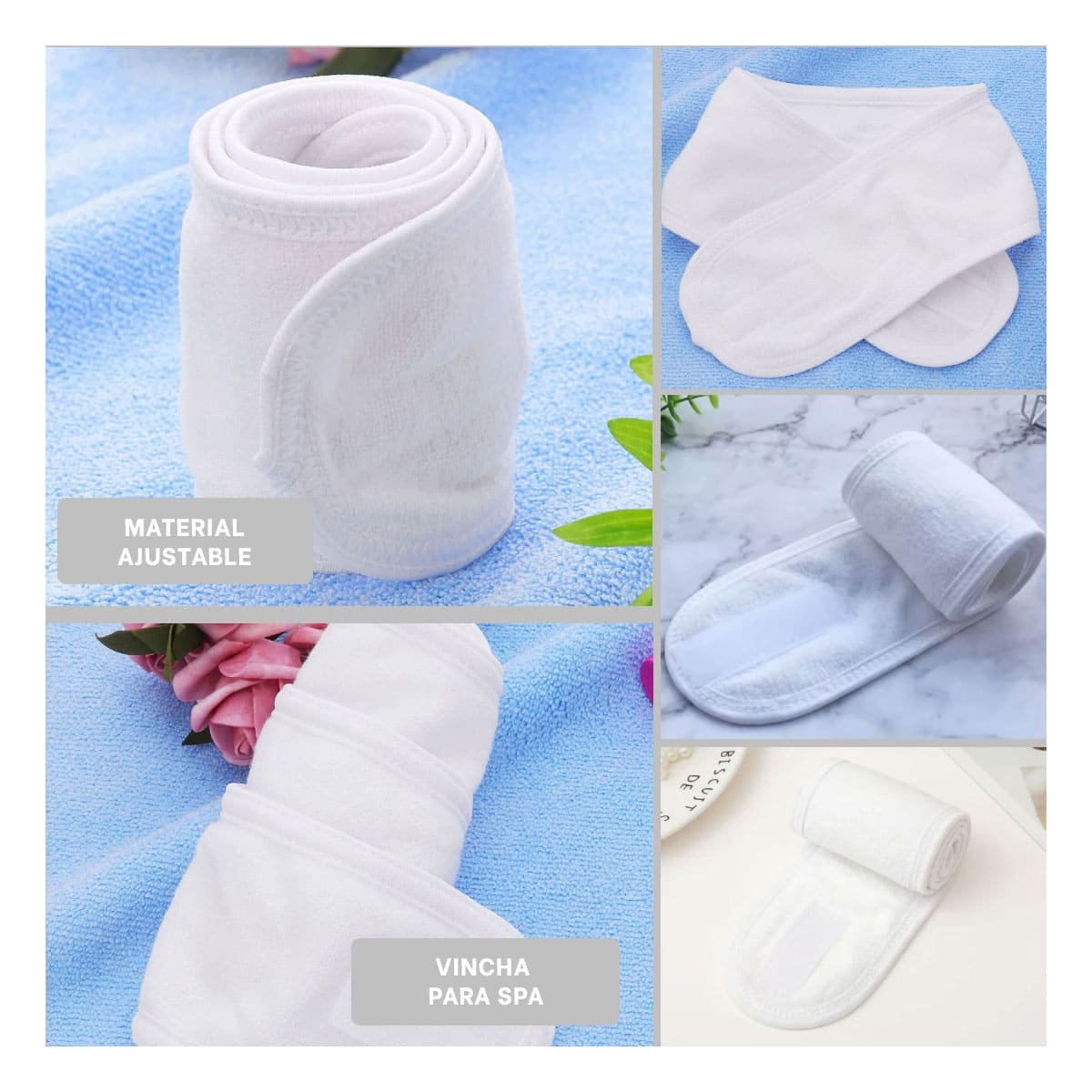 BANDA PROFESIONAL BLANCO AJUSTABLE PARA SPA 60X8,5CM ALTA CALIDAD PRO Y+POST IT - 1