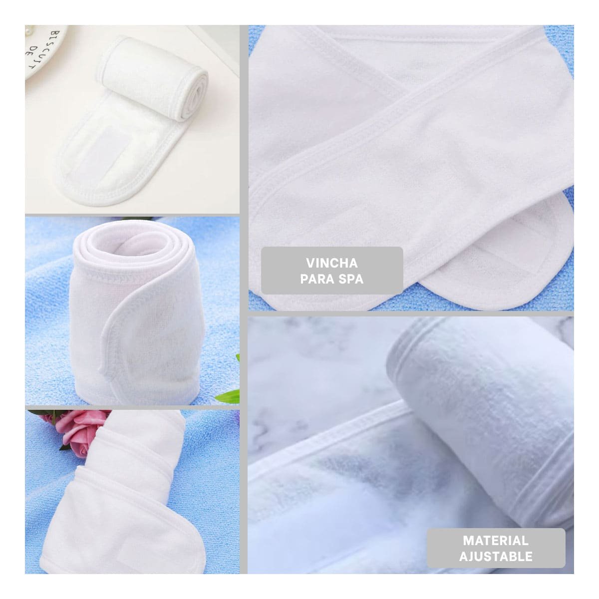 BANDA PROFESIONAL BLANCO AJUSTABLE PARA SPA 60X8,5CM ALTA CALIDAD PRO Y+POST IT - 5