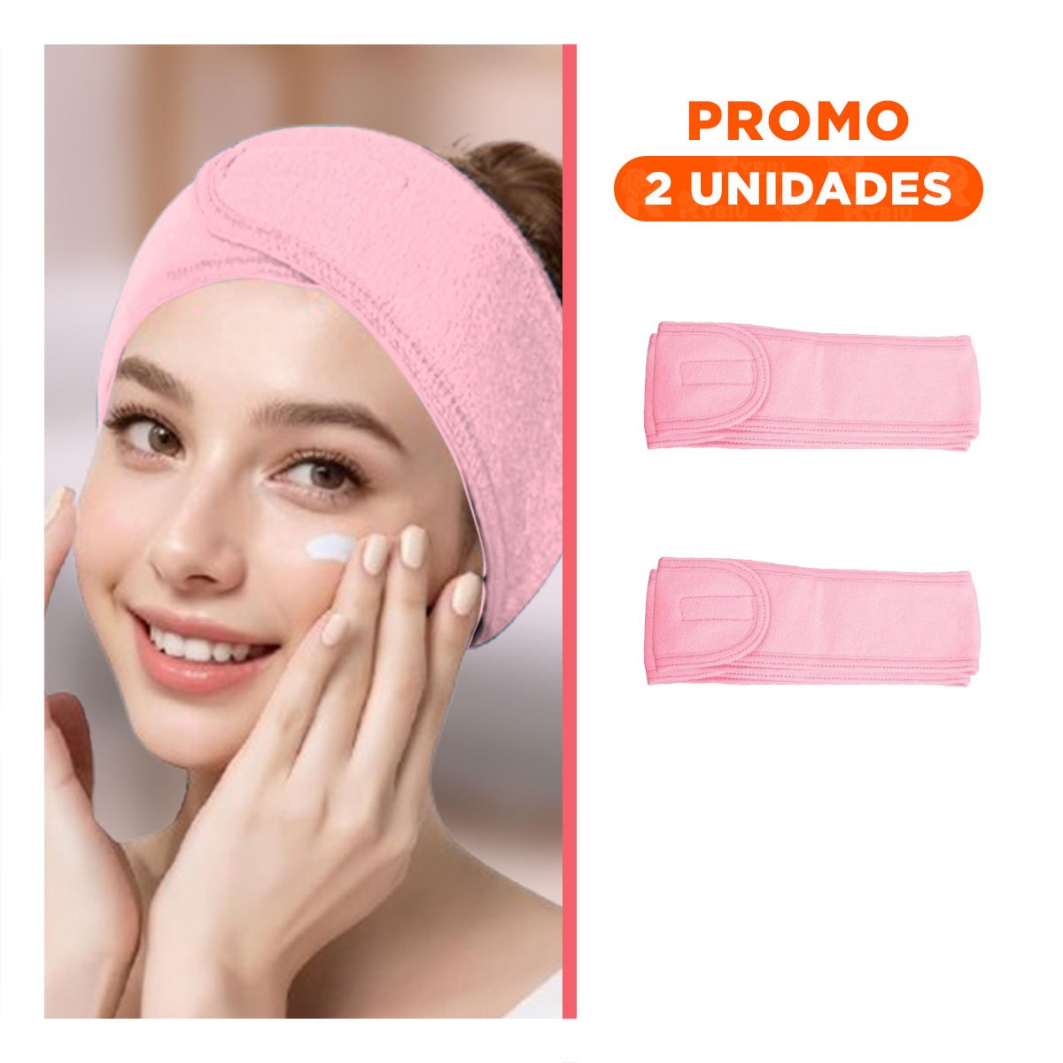 PACK2 SUJETADOR COMPACTO ROSADO AJUSTABLE PARA SPA 60X8,5CM FACIL - 1