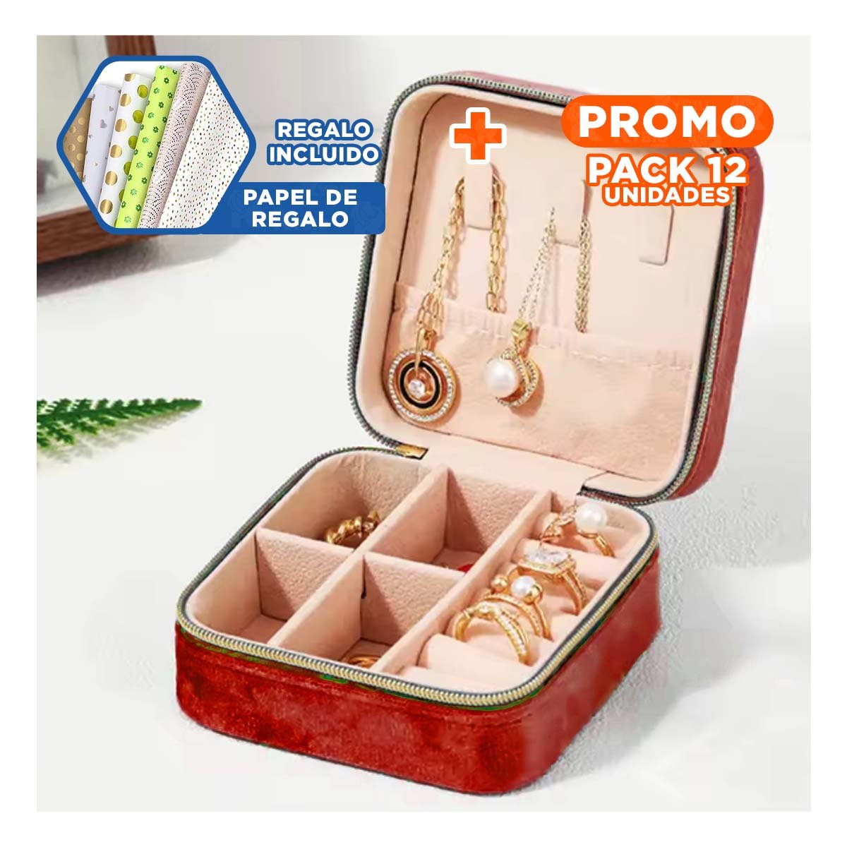 PACK12 COMPLEMENTO COMPACTO ROSADO AJUSTABLE PARA SPA 60X8,5CM FACIL Y+PAPEL REGALO - 1