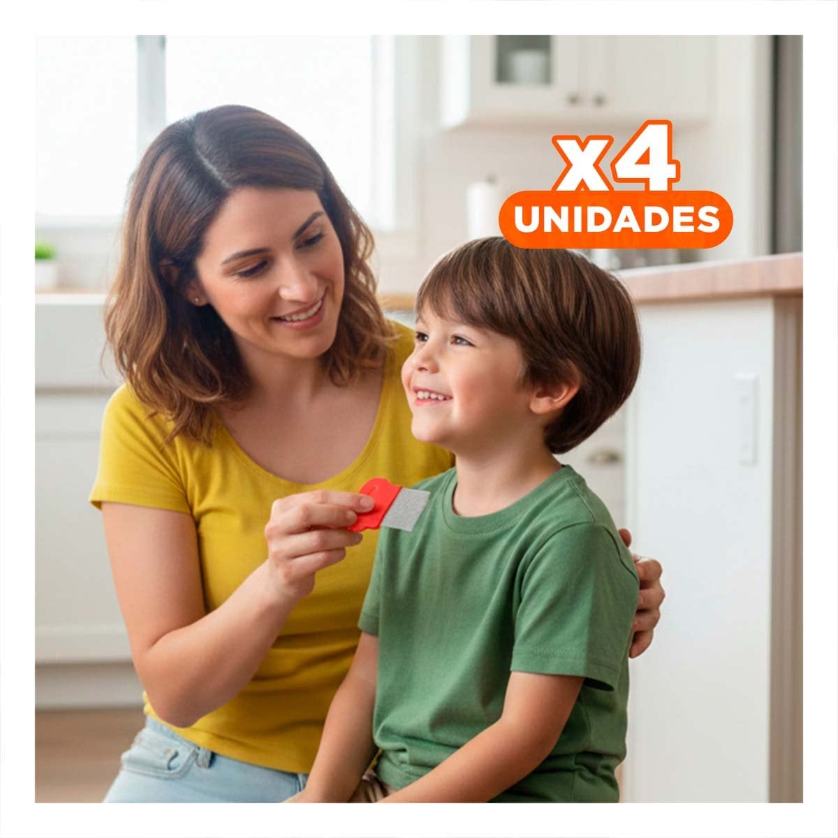 PACK4 PEINE PARA PIOJOS Y LIENDRES ROJO RESISTENTE Y COMODO EN CASA - 1