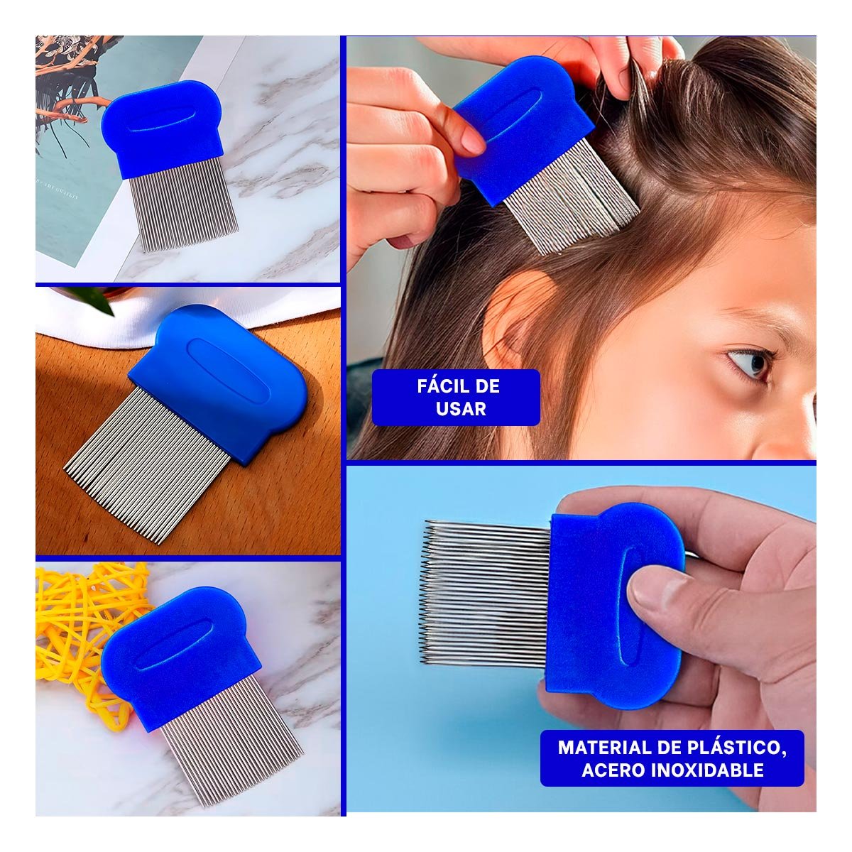 APLICADOR PORTATIL AZUL PARA PIOJOS Y LIENDRES COMODO Y DURADERO DIARIO Y+LIGAS REGALO - 5