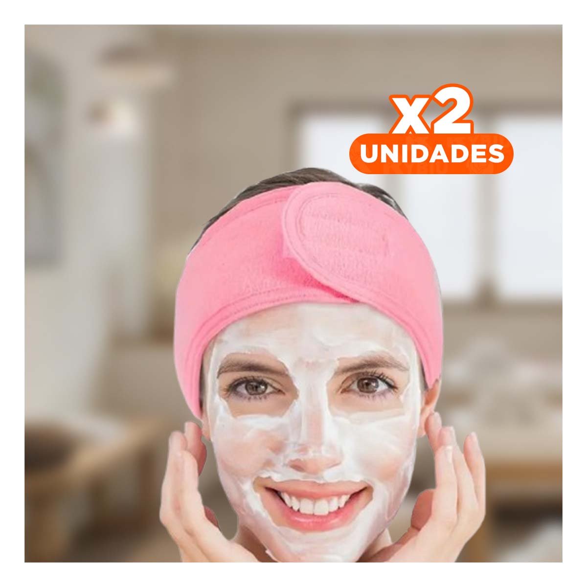 PACK2 SUJETADOR PROFESIONAL ROSADO AJUSTABLE PARA SPA 60X8,5CM ALTA CALIDAD Y+REGALO STICKER - 1