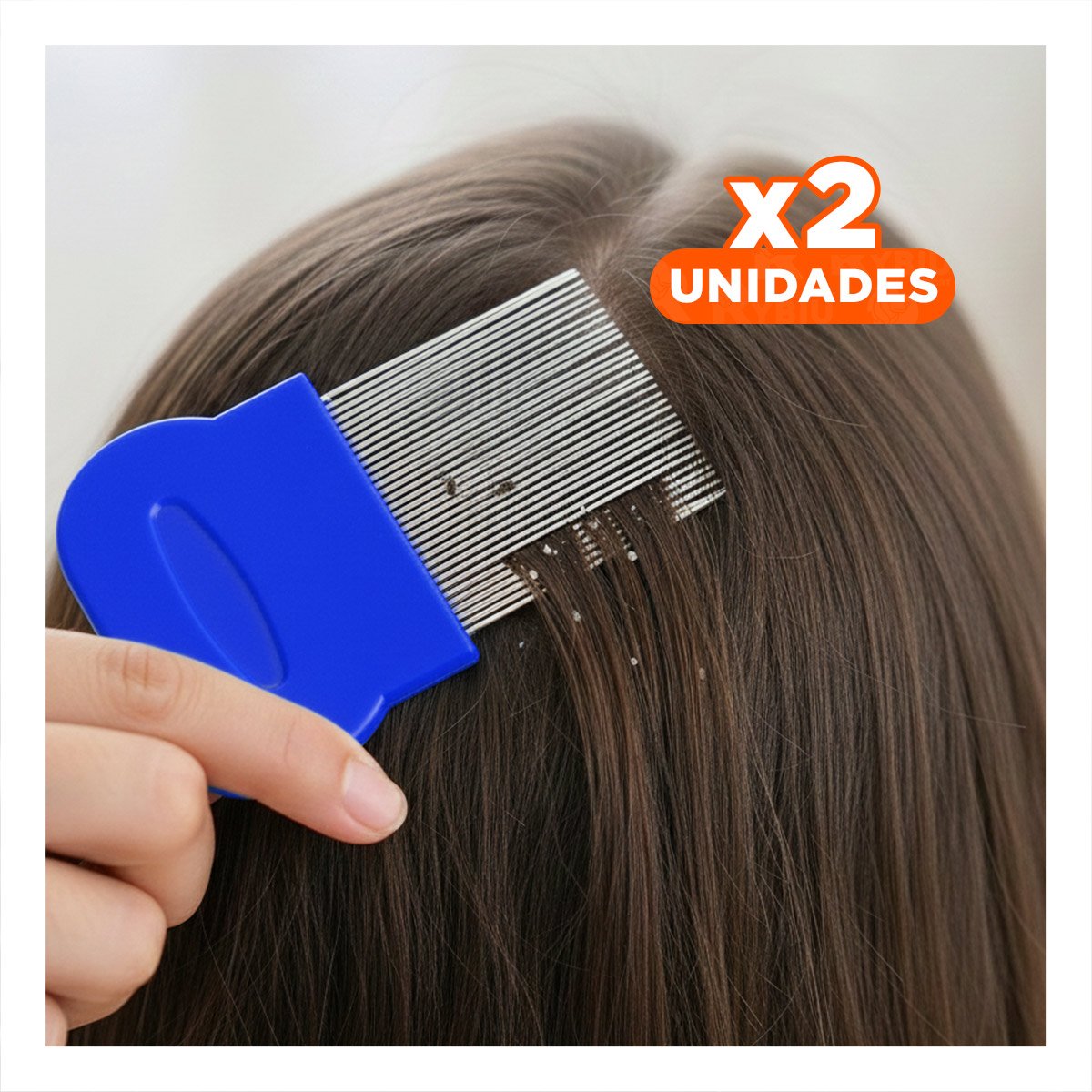 PACK2 HERRAMIENTA PORTATIL AZUL PARA PIOJOS Y LIENDRES COMODA Y DURADERA Y+REGALO STICKER - 1