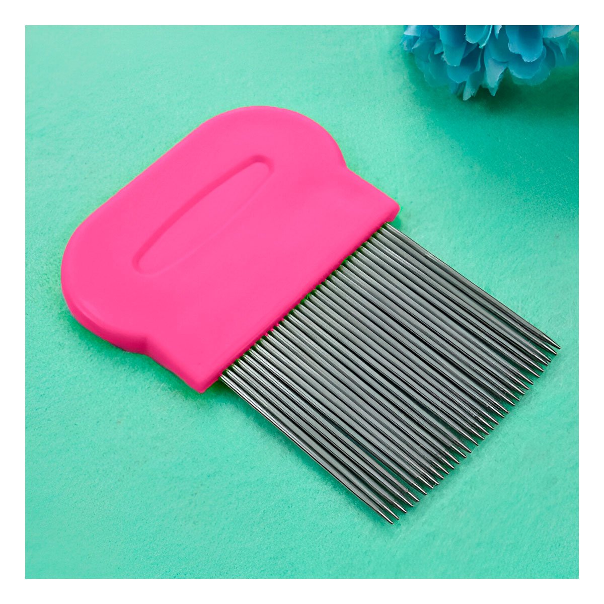 PACK4 PEINE MANUAL FUCSIA PARA PIOJOS Y LIENDRES PRACTICO Y SEGURO Y+REGALO STICKER - 5