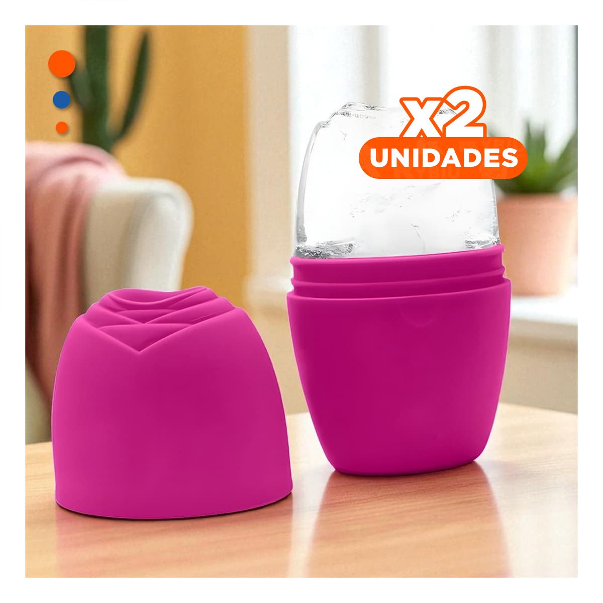 PACK2 CAJON PARA RODILLO FACIAL FUCSIA PEQUENO Y MODERNO Y+REGALO STICKER - 1