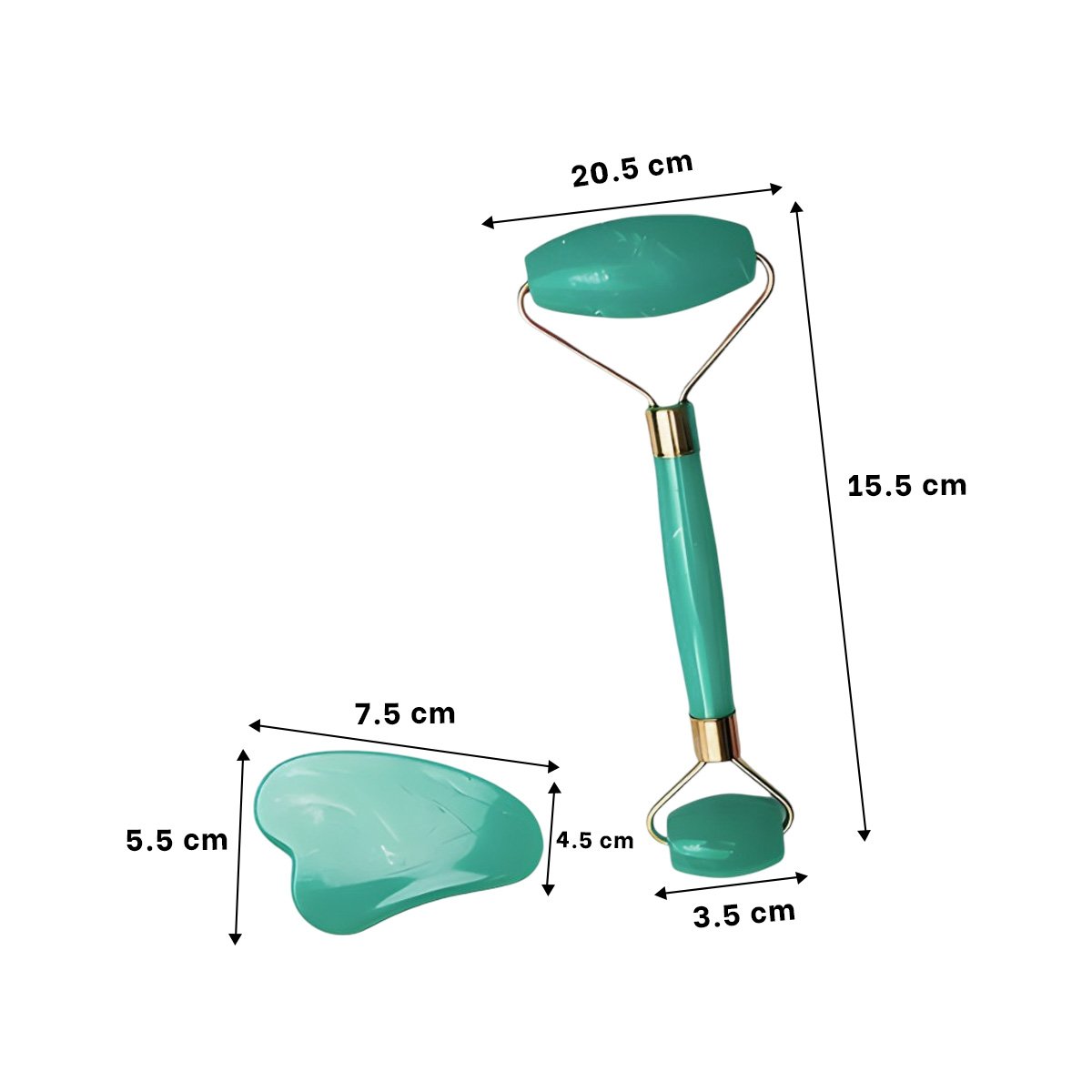 PACK2 INSTRUMENTO FACIAL SET DE 2 VERDE AGUA DE PLASTICO QUE ESTIMULA CIRCULACION Y APARIENCIA - 4
