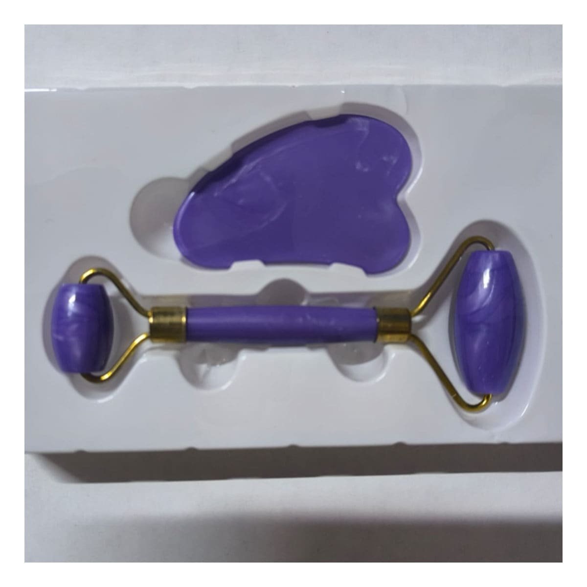 HERRAMIENTA FACIAL SET DE 2 MORADO DE PLASTICO SUAVE Y SEGURO PARA TODO TIPO DE PIEL - 2