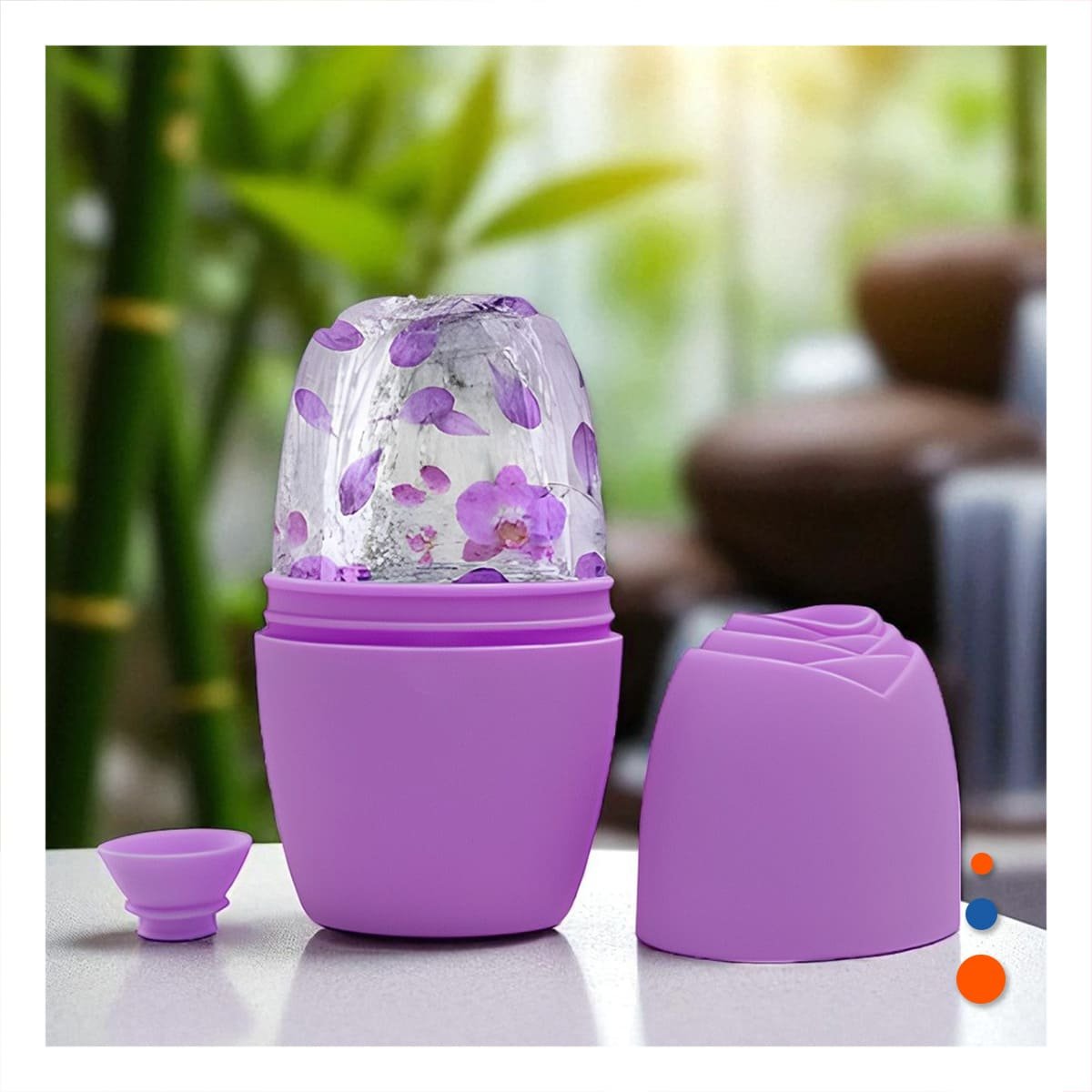 PACK4 EXPOSITOR PARA RODILLO FACIAL LILA RESISTENTE Y ELEGANTE PARA MANTENER Y+REGALO STICKER - 3