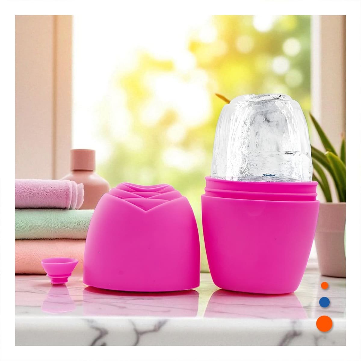 PACK6 EXPOSITOR PARA RODILLO FACIAL FUCSIA MODERNO Y PEQUENO PARA GUARDAR ACCESORIOS - 5