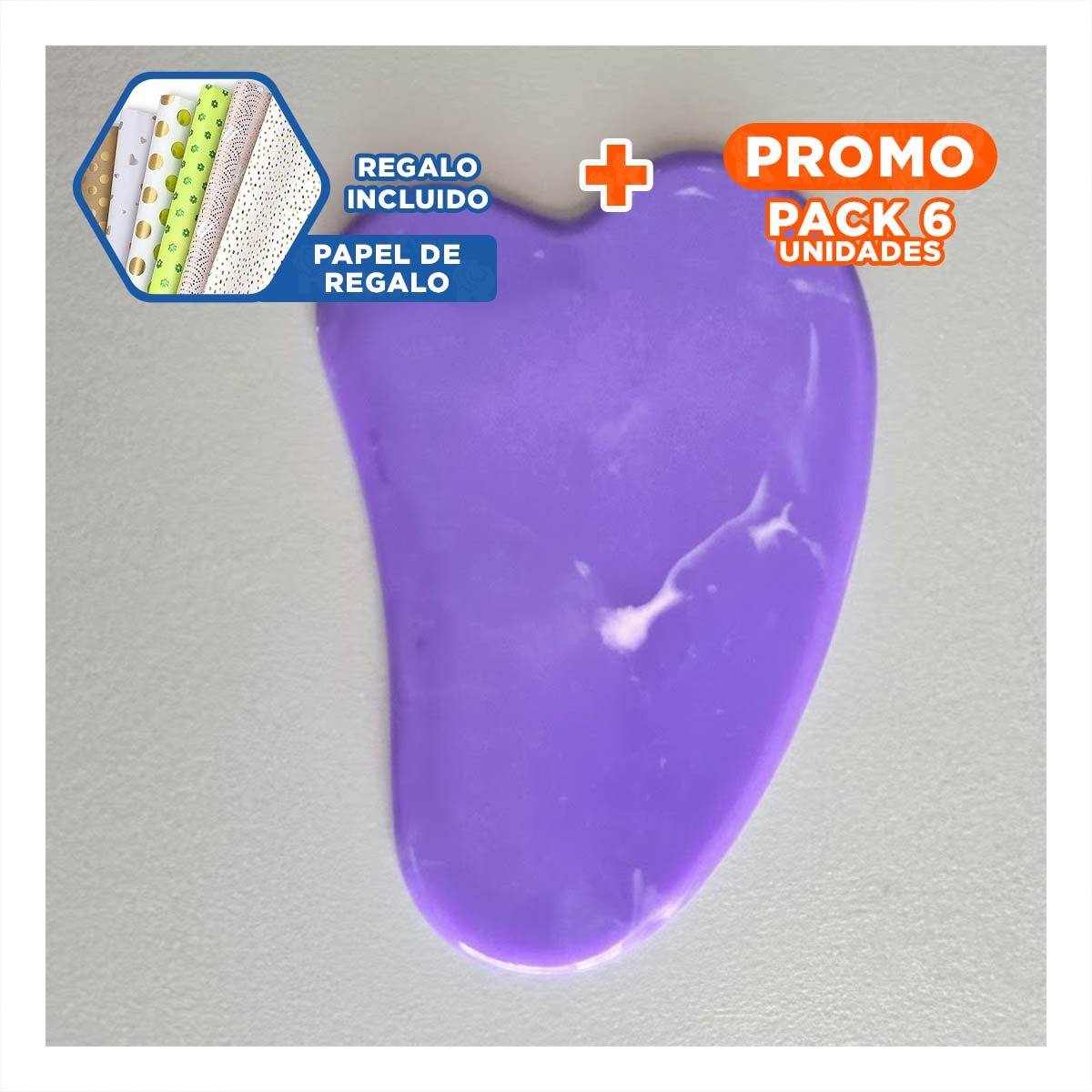 PACK6 TRATAMIENTO FACIAL SET DE 2 MORADO DE PLASTICO QUE MEJORA APARIENCIA Y+PAPEL REGALO - 1