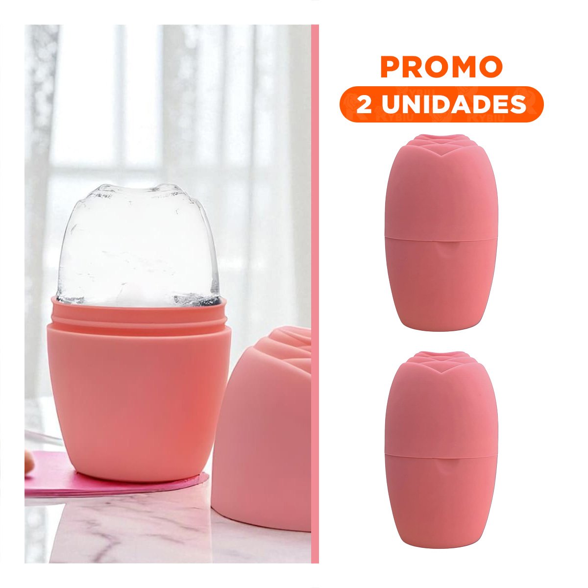 PACK2 CAJON PARA RODILLO FACIAL CORAL RESISTENTE Y COMPACTO PARA MANTENER FRIO - 1