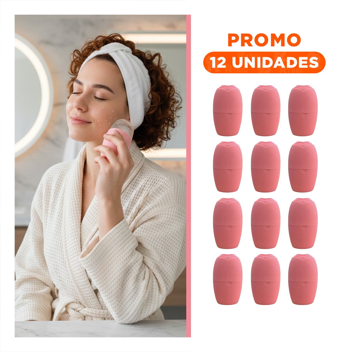 PACK12 PORTA RODILLO FACIAL CORAL PEQUENO Y MODERNO PARA GUARDAR ACCESORIOS Y+REGALO STICKER - 1