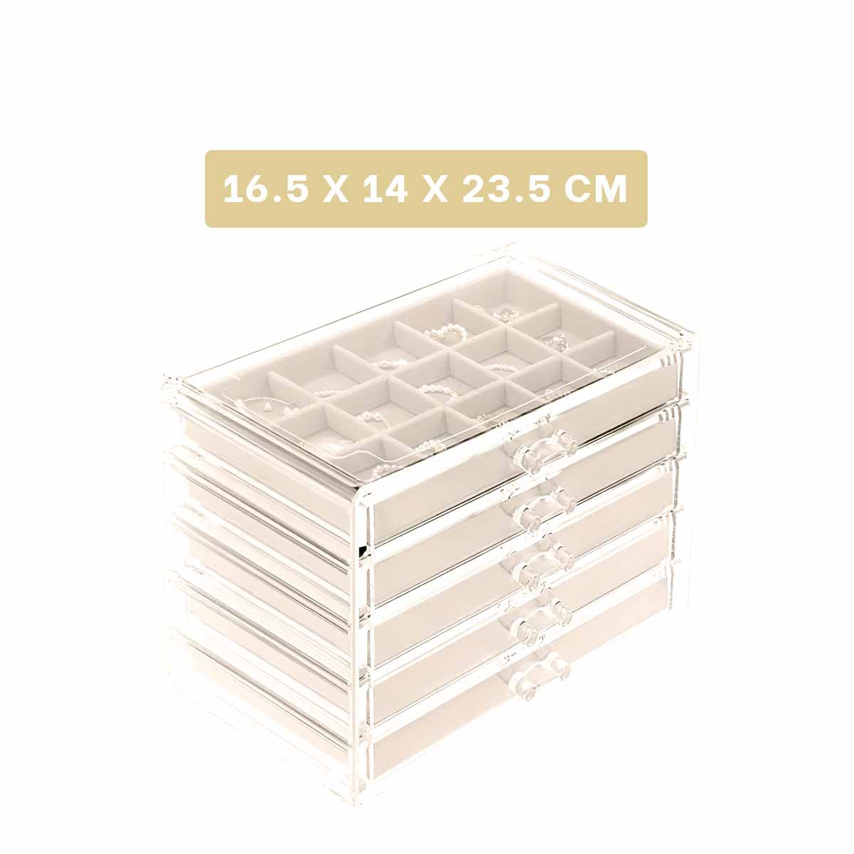 PACK6 BANDEJA 5 NIVELES BEIGE DE TERCIOPELO Y ACRILICO SUAVE Y SEGURO Y+REGALO STICKER - 4