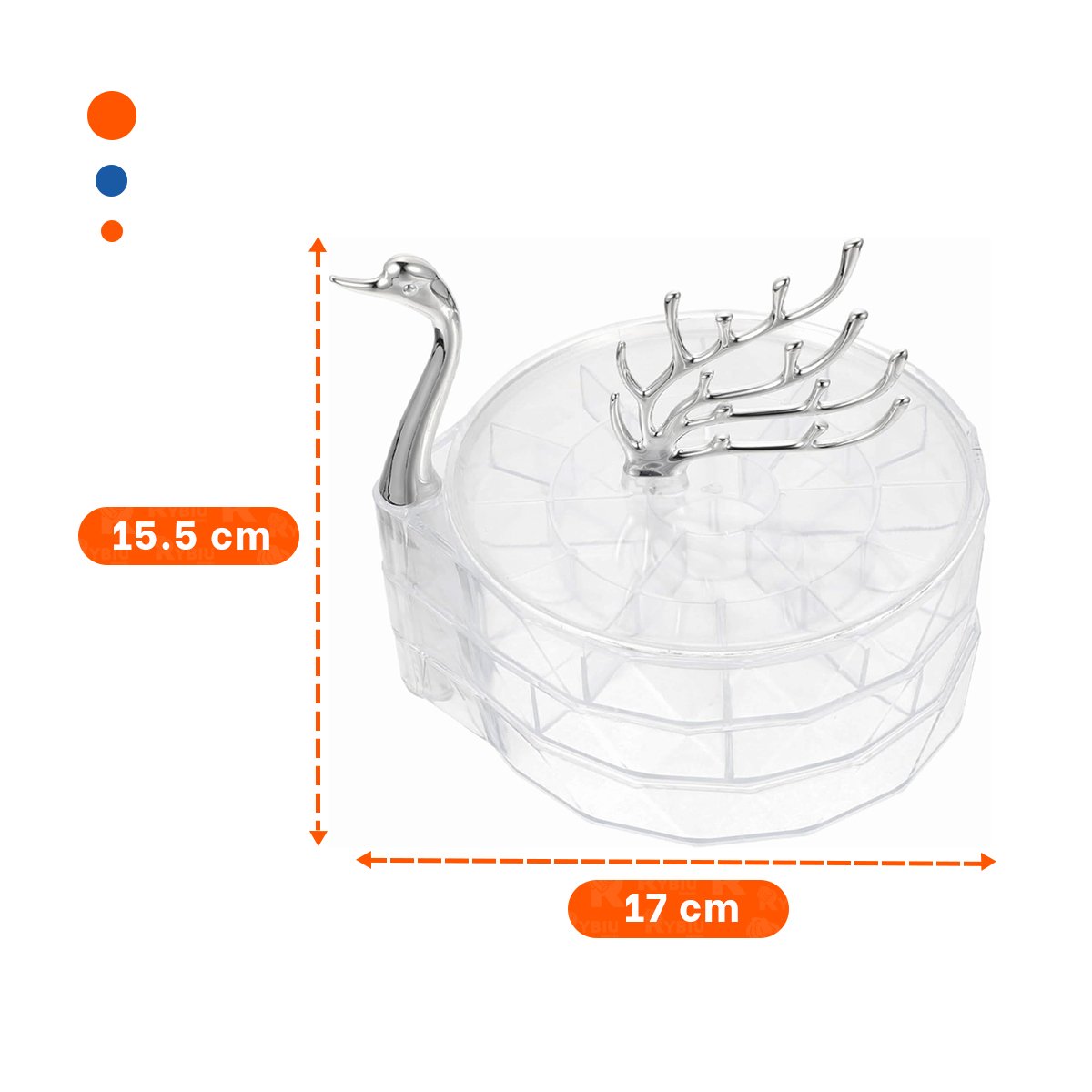 PACK6 ESTANTE ACRILICO 3 NIVELES TRANSPARENTE FACIL DE LIMPIAR Y MANTENER Y+PAPEL REGALO - 4