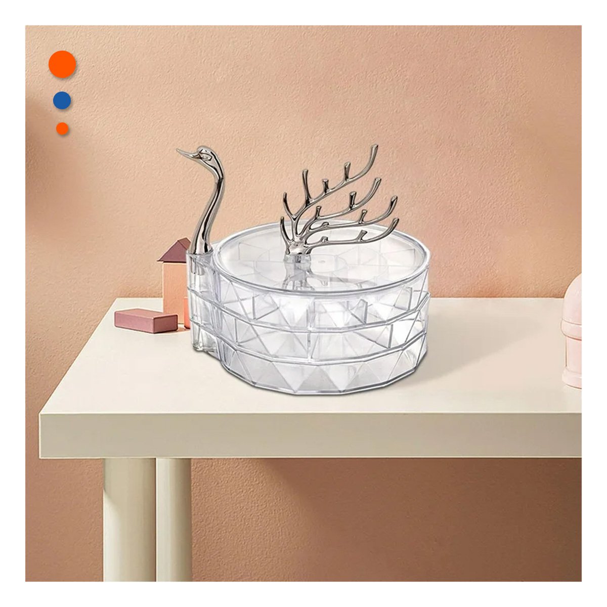 PACK4 ESTANTE ACRILICO 3 NIVELES TRANSPARENTE CON BASE ESTABLE Y MATERIAL Y+REGALO STICKER - 5