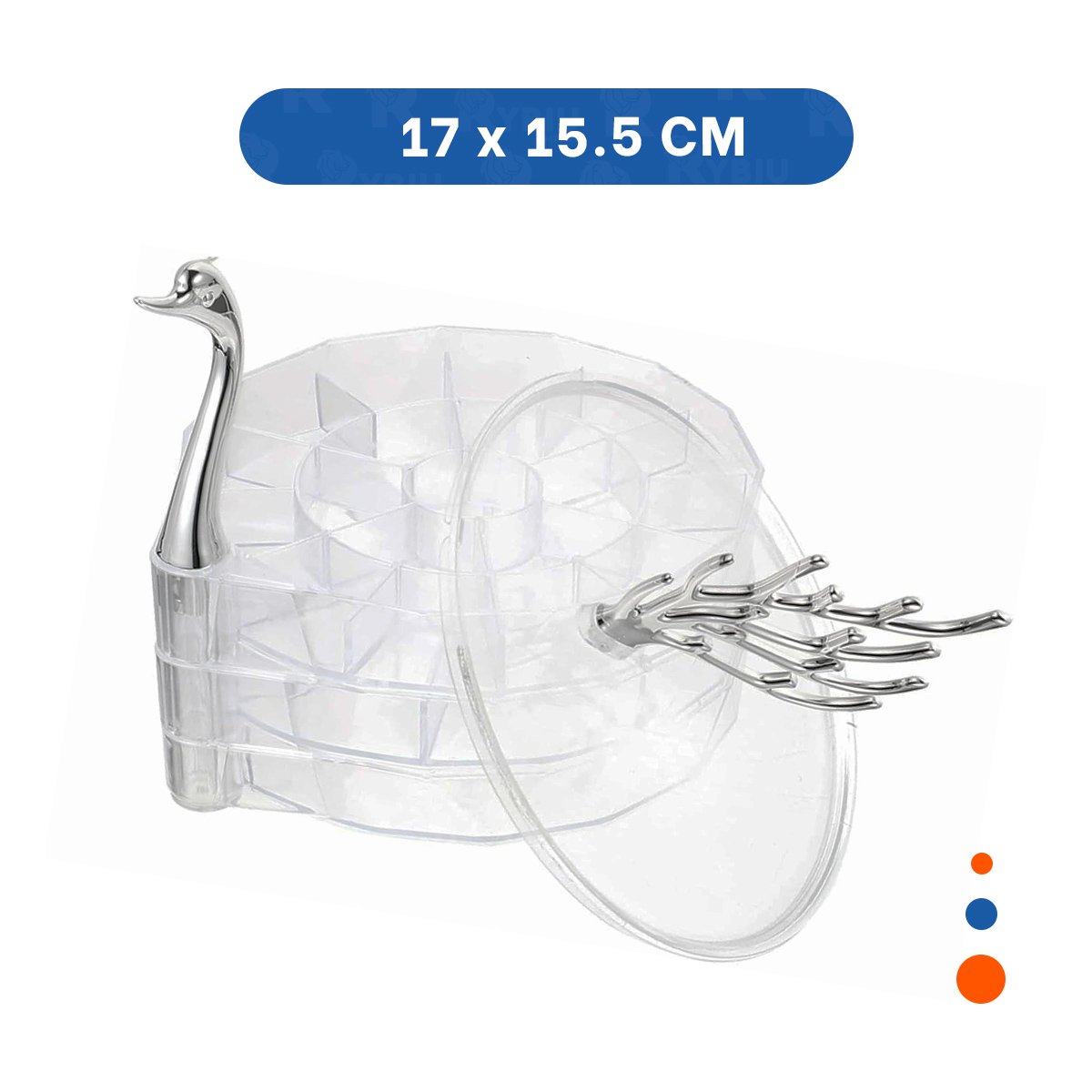 PACK12 REPISERO ACRILICO 3 NIVELES TRANSPARENTE ELEGANTE PARA GUARDAR JOYAS Y+PAPEL REGALO - 4