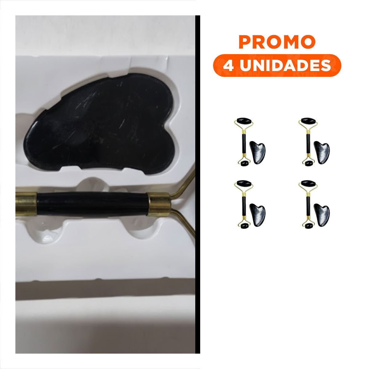 PACK4 TRATAMIENTO FACIAL SET DE 2 NEGRO DE PLASTICO QUE RELAJA MUSCULOS Y+REGALO STICKER - 1
