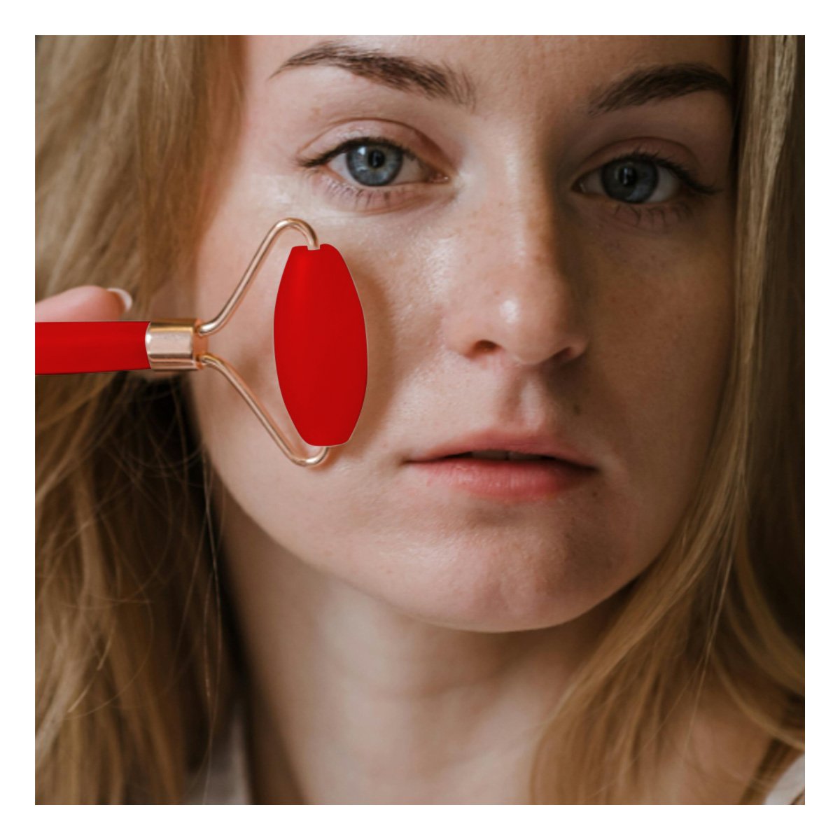 PACK4 ESTIMULADOR MINI DE PLASTICO ROJO PARA RUTINA DE BELLEZA COMODA - 2