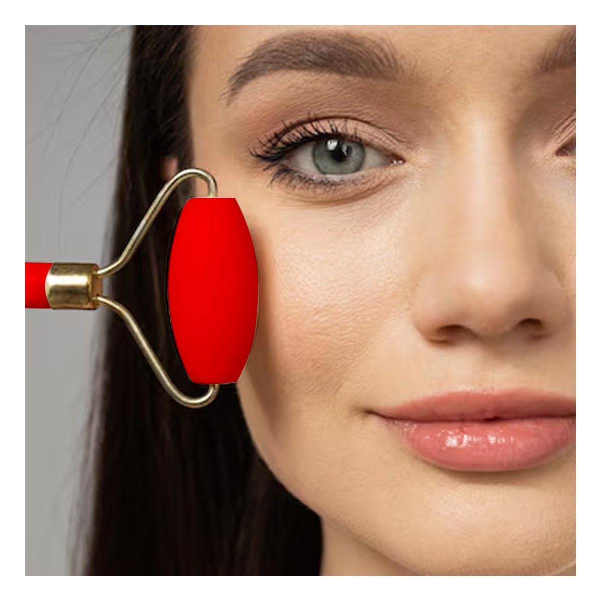 PACK4 ESTIMULADOR MINI DE PLASTICO ROJO PARA RUTINA DE BELLEZA COMODA - 5